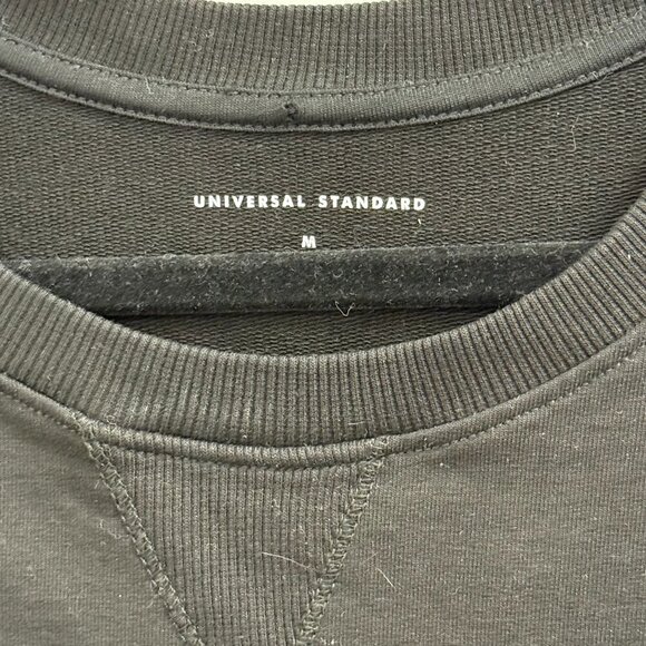 Universal Standard Sweatshirt Medium Fiona Open Side Oversized Pullover Black - Picture 4 of 4